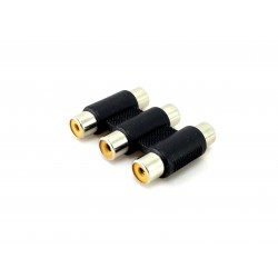 Conector empalme 3 RCA Hembra