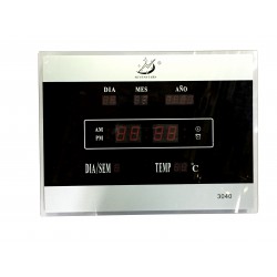 Reloj calendario LED de pared