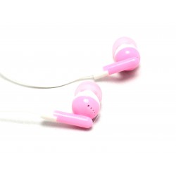 Auriculares de boton rosa Jack 2.5mm