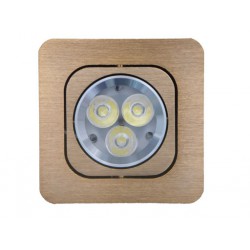 Downlight cuadrado 3W blanco cálido
